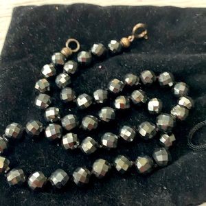 Vintage onyx choker style necklace